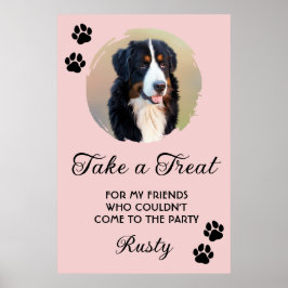 Wedding Dog Biscuit Bar with Photo Poster
