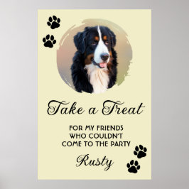 Wedding Dog Biscuit Bar with Photo Poster