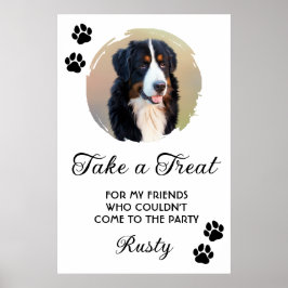 Wedding Dog Biscuit Bar with Photo Poster