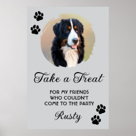Wedding Dog Biscuit Bar with Photo Poster