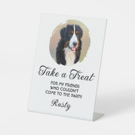 Wedding Dog Biscuit Bard Photo Sockelschild