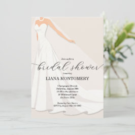 Wedding Dress Bridal Shower Einladung