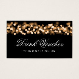 Wedding Drink Voucher Gold Hollywood Glam