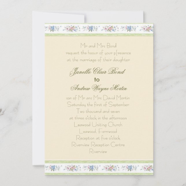Wedding Einladung (Vorderseite)