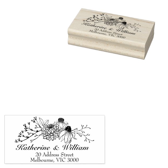 Wedding Envelope return address stamp Gummistempel (Stempel)