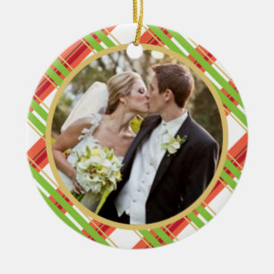 Wedding   erste WeihnachtsFoto-Verzierung Keramik Ornament