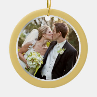 Wedding | erste WeihnachtsFoto-Verzierung Keramik Ornament