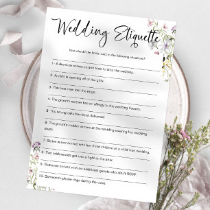 Wedding Etiquette Funny Brautparty Game Einladung