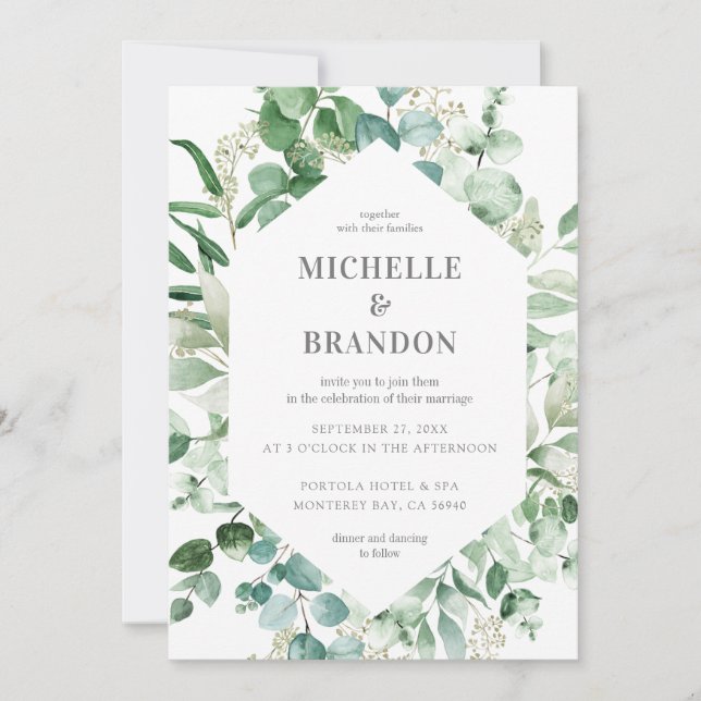 wedding eucalyptus watercolor (Vorderseite)