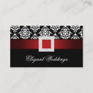 Wedding Event Planner Jewel Brooch Red Schwarz-wei Visitenkarte