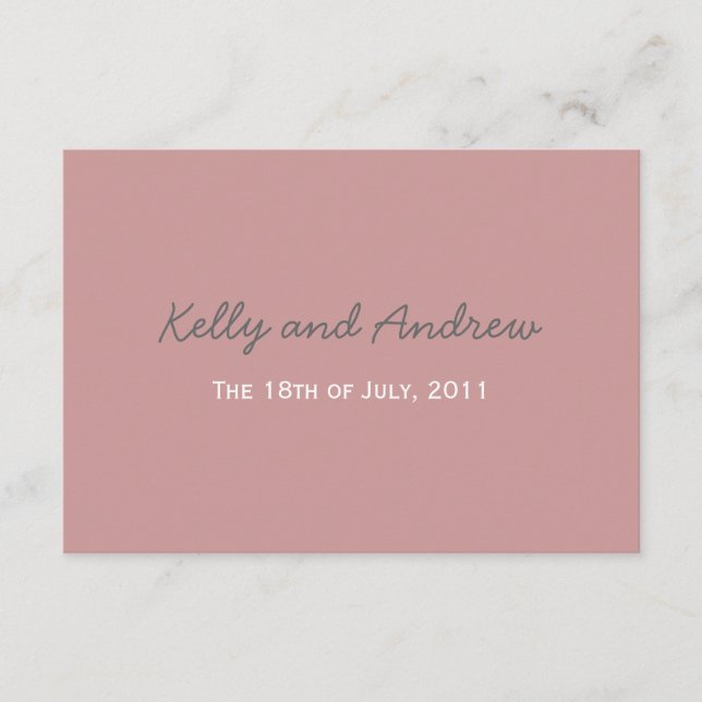 Wedding Extraeinschließungs-Karte Begleitkarte (Vorderseite)