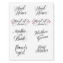 Wedding Family Temporary Tattoos 