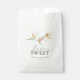 Wedding Favor Bags Love Is Sweet White Flowers Geschenktütchen