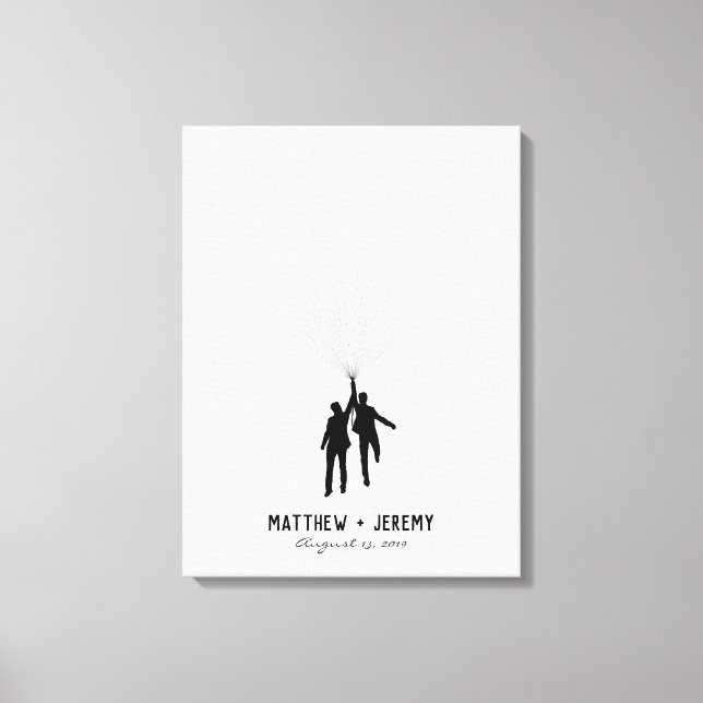 Wedding Fingerprint Balloon Gästebuch (Vorderseite)