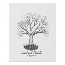 Wedding Fingerprint Tree Gästebuch - Imitate Cavas