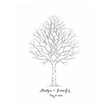 Wedding Fingerprint Tree Guest Book Alternative