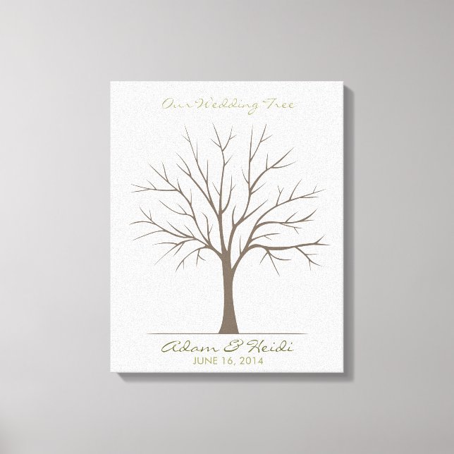 Wedding Fingerprint Tree - Klassisch Leinwanddruck (Vorderseite)