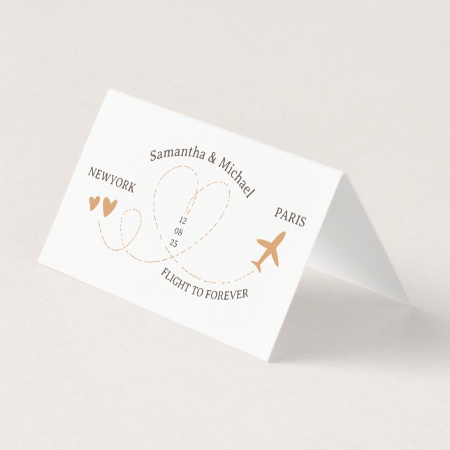 Wedding Flight Travel QR Code Playlist (Rückseite)