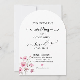 Wedding Floral Invitation Einladung