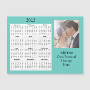 Wedding Foto 2022 Mini Kalender Magnetic Einladung