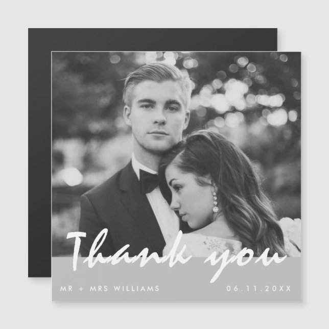 Wedding Foto Danke Magnet (Vorne/Hinten)