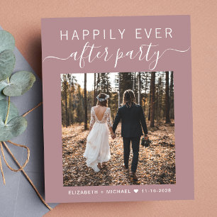 Wedding Foto Dusty Rose Empfang Einladung