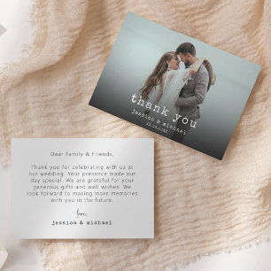 Wedding Foto Einfaches Minimalistisch Dankeschön C Dankeskarte