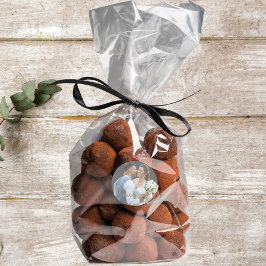 Wedding Foto Gold Typografie Vielen Dank Runder Aufkleber