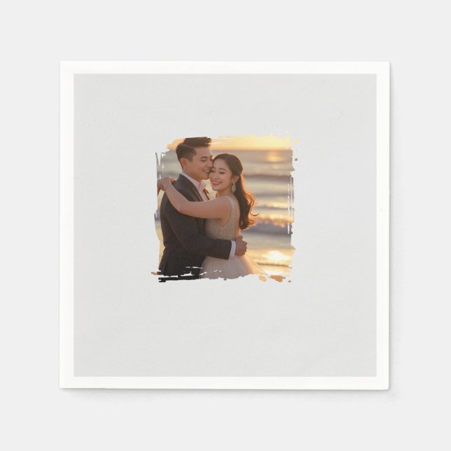 Wedding Foto Napkin Serviette (Vorderseite)