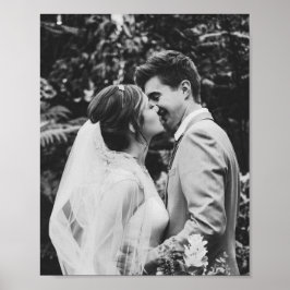Wedding Foto Newlyweds Couple Sign Poster