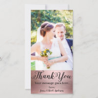 Wedding Foto Picture Rose Gold Shine Vielen Dank
