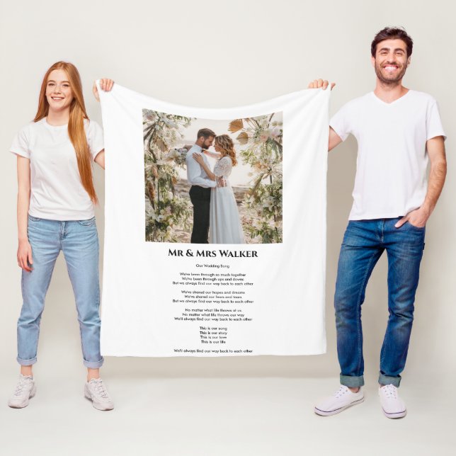 Wedding Foto Song Texte Fleece Blanket (Beispiel)