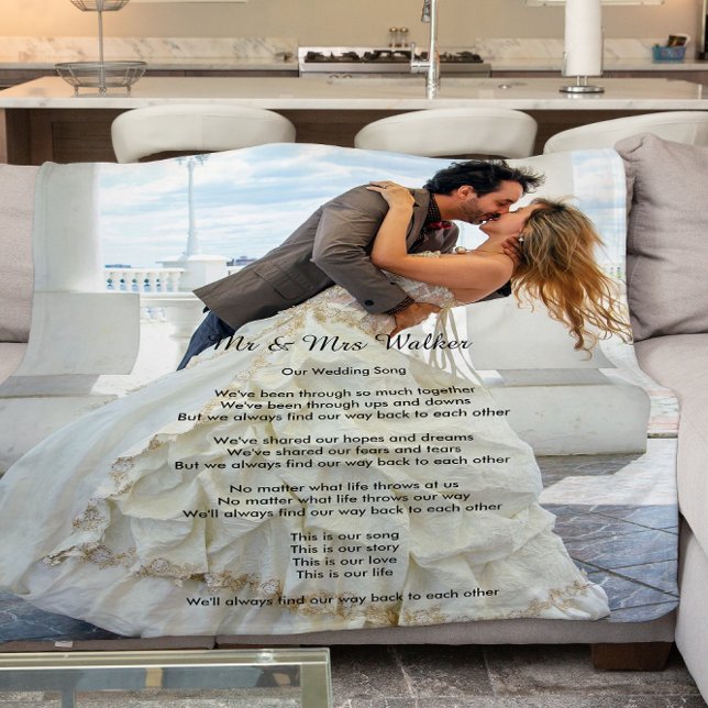 Wedding Foto Song Texte Fleecedecke (Von Creator hochgeladen)