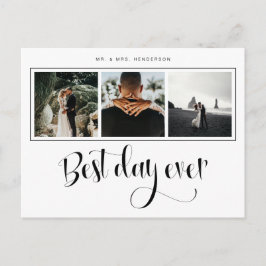 Wedding Foto Vielen Dank Ankündigungspostkarte