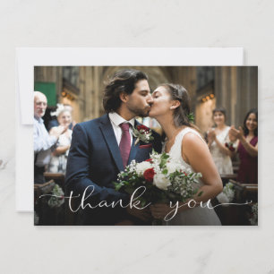 Wedding Foto Vielen Dank Burgundy Floral Dankeskarte