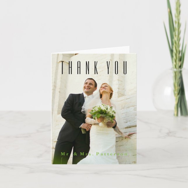 Wedding Foto Vielen Dank Dankeskarte (Vorderseite)