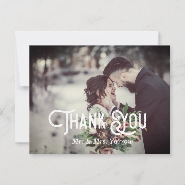 Wedding Foto Vielen Dank Dankeskarte (Vorderseite)