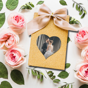 Wedding Foto Vielen Dank Herz-Aufkleber