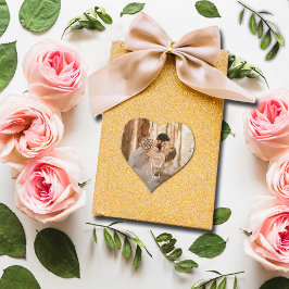 Wedding Foto Vielen Dank Herz-Aufkleber