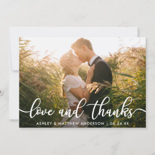 Wedding Foto Vielen Dank   Liebe und Dank Dankeskarte