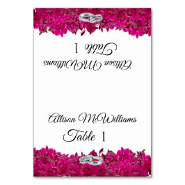 Wedding-Fuchsia Orchids White- Tischnummer