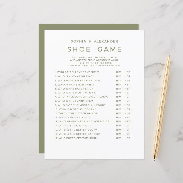  Wedding Games  (Vorderseite/Rückseite Beispiel)