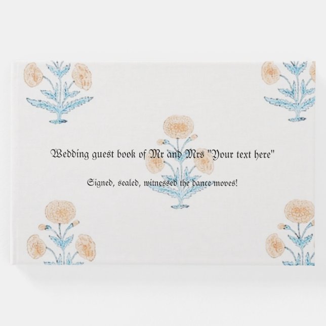 Wedding Gast Book personalisierbar klassisch künst Gästebuch (Vorderseite)