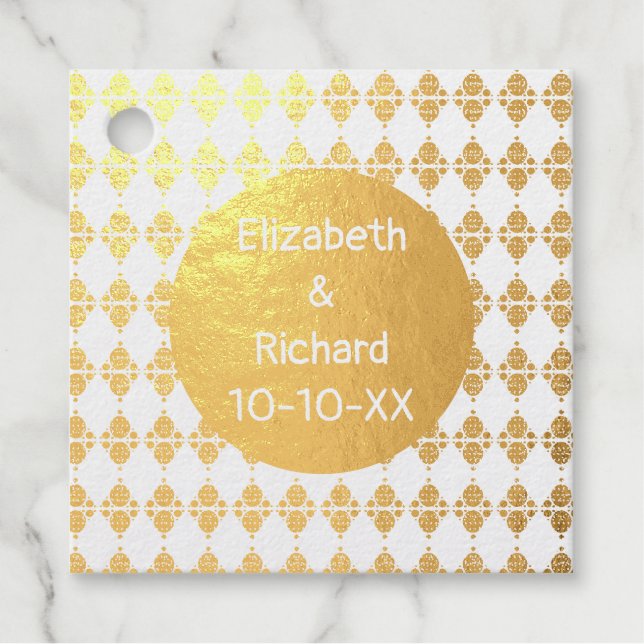 Wedding Gast Vielen Dank Diamond Pattern Elegant Geschenkanhänger (Vorderseite)