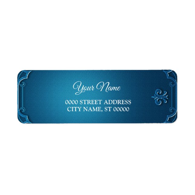 Wedding Geometric Teal Turquoise Return Address (Vorne)