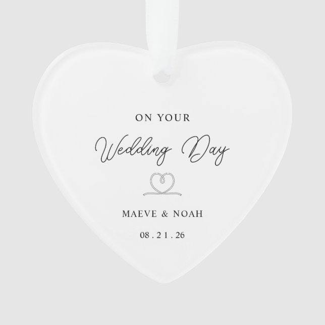 Wedding Gift Just Married Keepsake Ornament (Vorderseite)