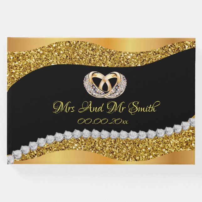 Wedding Gold Diamond Gästebuch (Vorderseite)