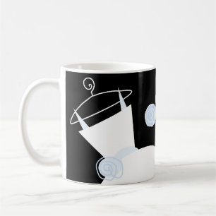 Wedding Gown Blue 'Bride' Tasse schwarz