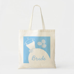 Wedding Gown Blue 'Bride' Totentasche Tragetasche