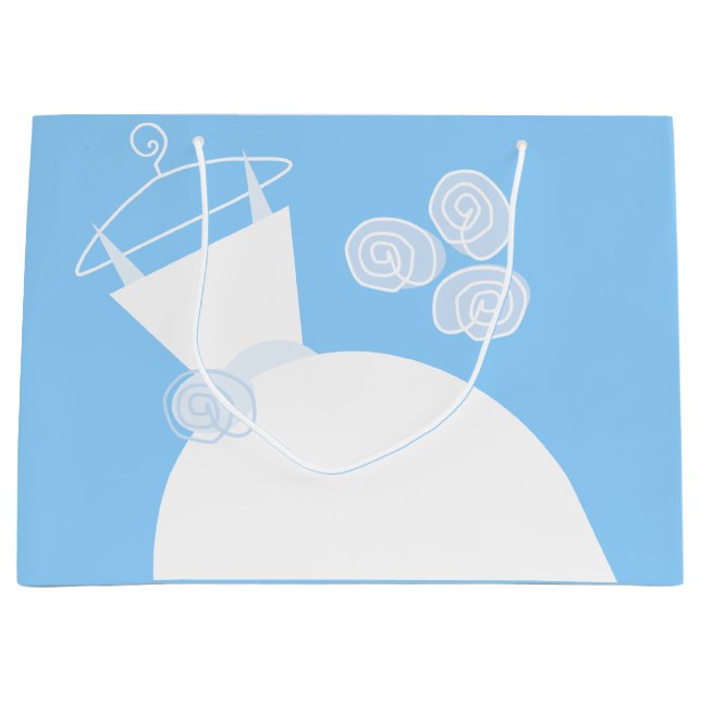 Wedding Gown Blue Geschenktasche groß Große Geschenktüte (Vorderseite)